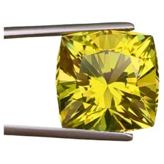 15.80 Carat Natural Loose Lemon Citrine Cushion Cut African Jewelry Gemstone