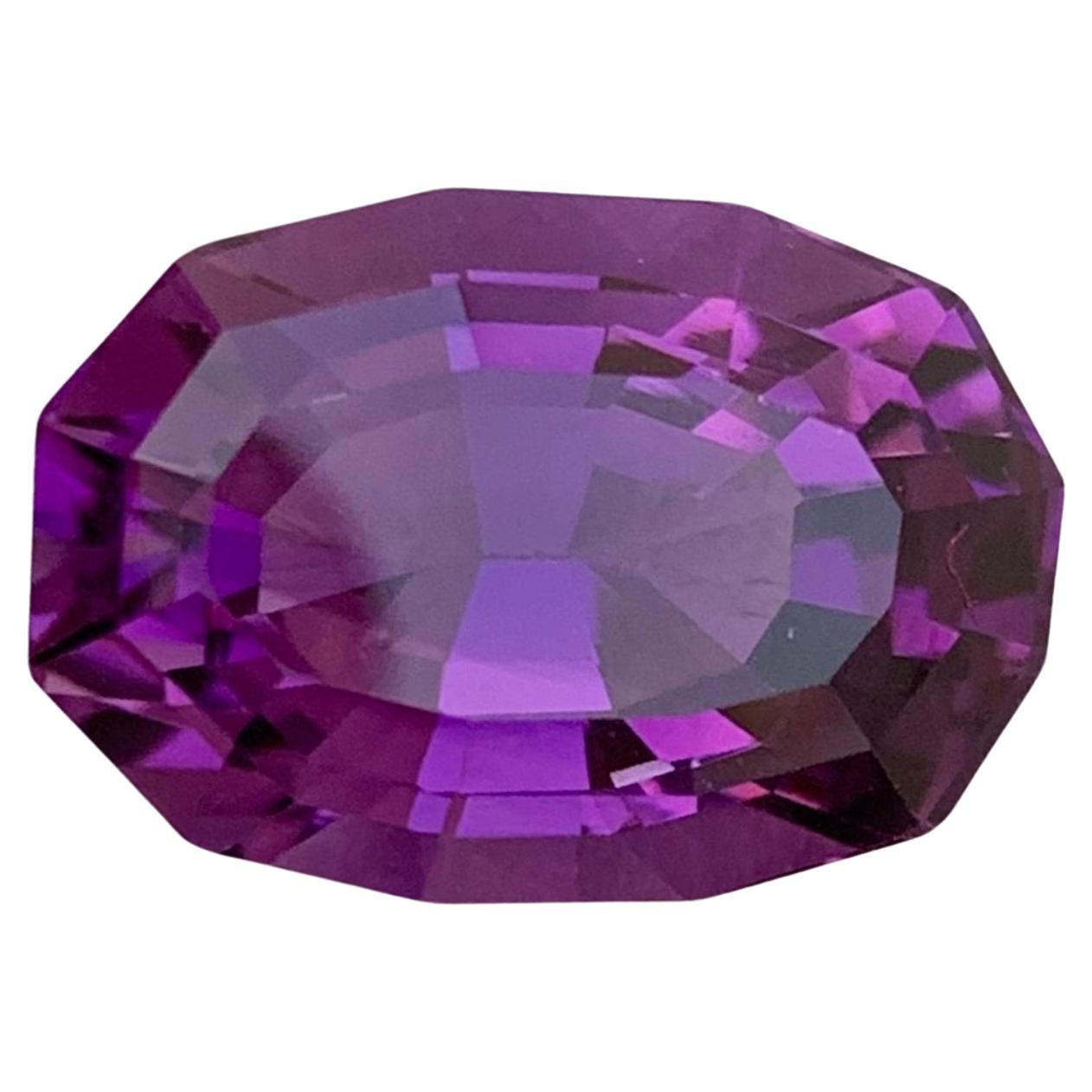 15.80 Carats Natural Loose Dark Purple Amethyst Gem Dodecagon Fancy Shape 