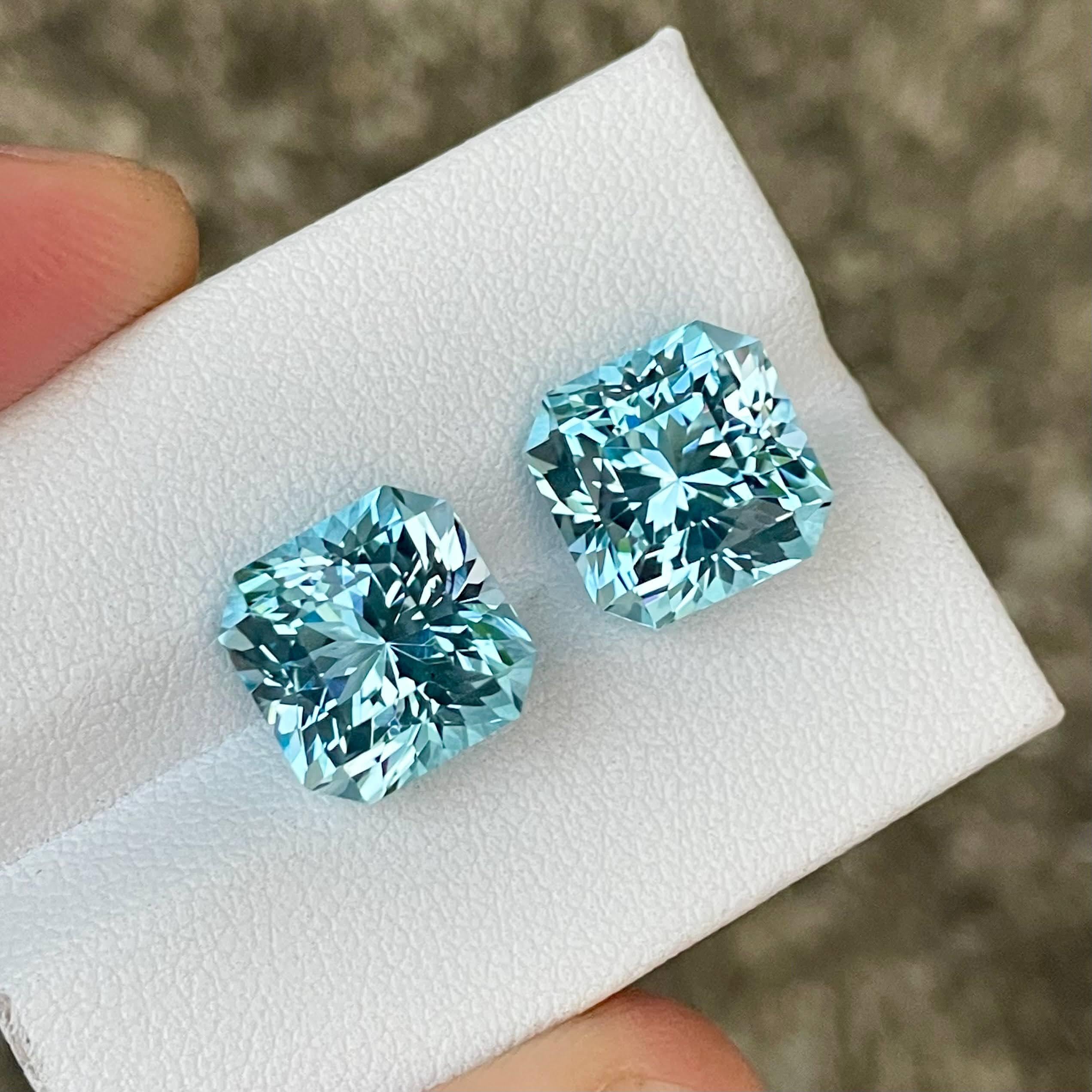 Peso 15,82 carati 
Dimensioni 10,4x10,3x8,7 mm
Trattamento Riscaldato 
Origine Africa 
Occhi chiari e puliti 
Forma ottagonale 
Taglio di precisione personalizzato


Questa splendida coppia di gemme naturali di topazio blu provenienti dall'Africa