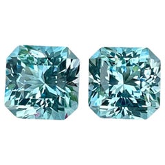Paire de topaze bleue de 15,82 carats, pierres précieuses africaines naturelles de précision personnalisée