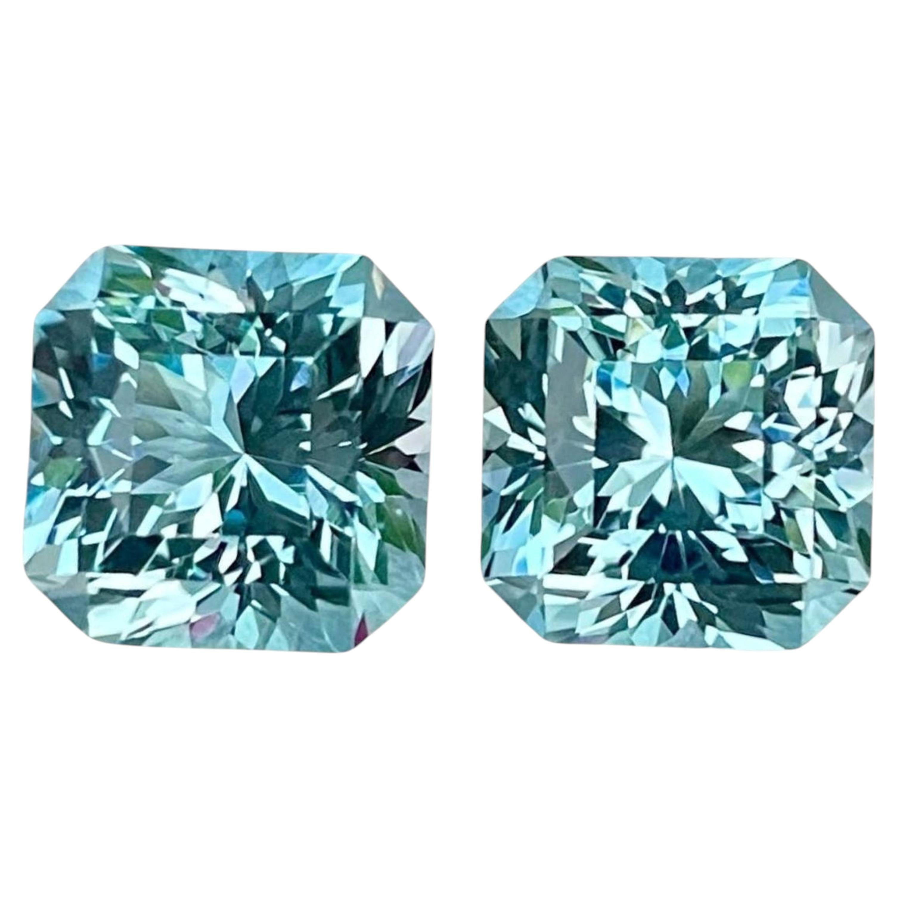 15.82 carats Blue Topaz Pair Custom Precision Natural African Gemstones