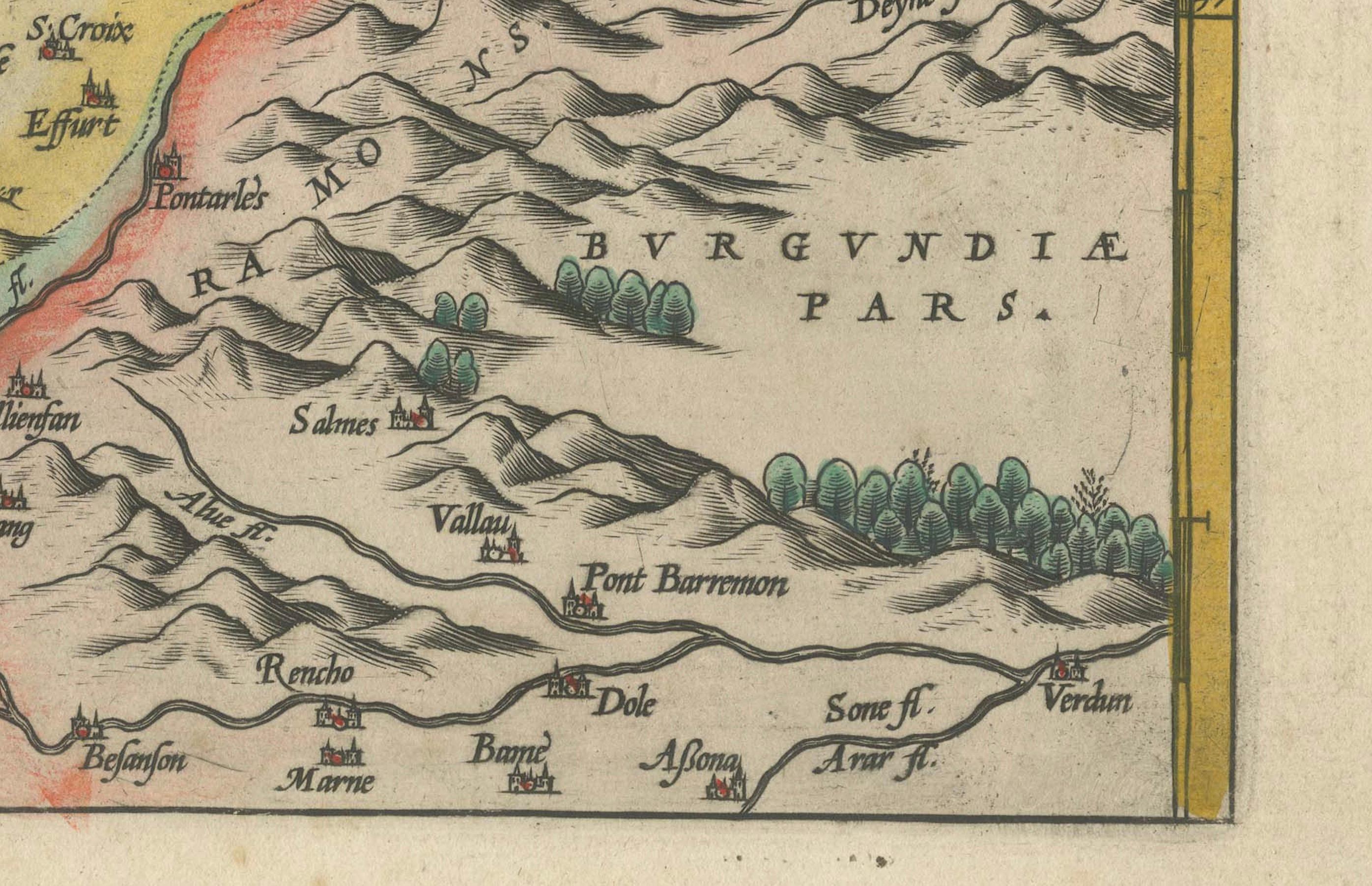Carte de la Suisse d'Orlélius 1584 : une réédition cartographique en vente 1