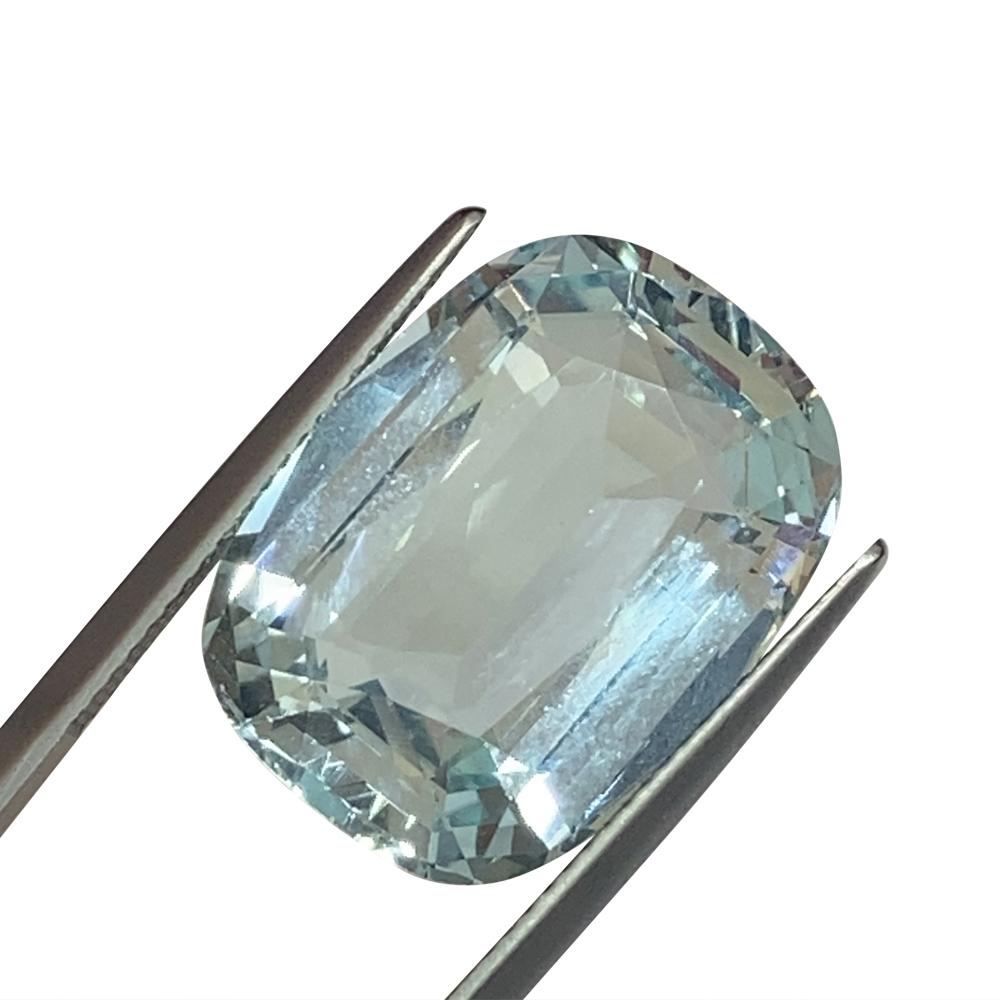 Brilliant Cut 15.84ct Cushion Aquamarine GIA Certified For Sale