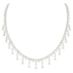 15.85 Carat Diamond Necklace in 18K White Gold