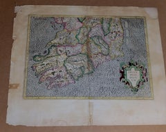 1585 Mercator Map of Ireland, Entitled "Irlandiae Regnvm, " Hand Colored Ric0006