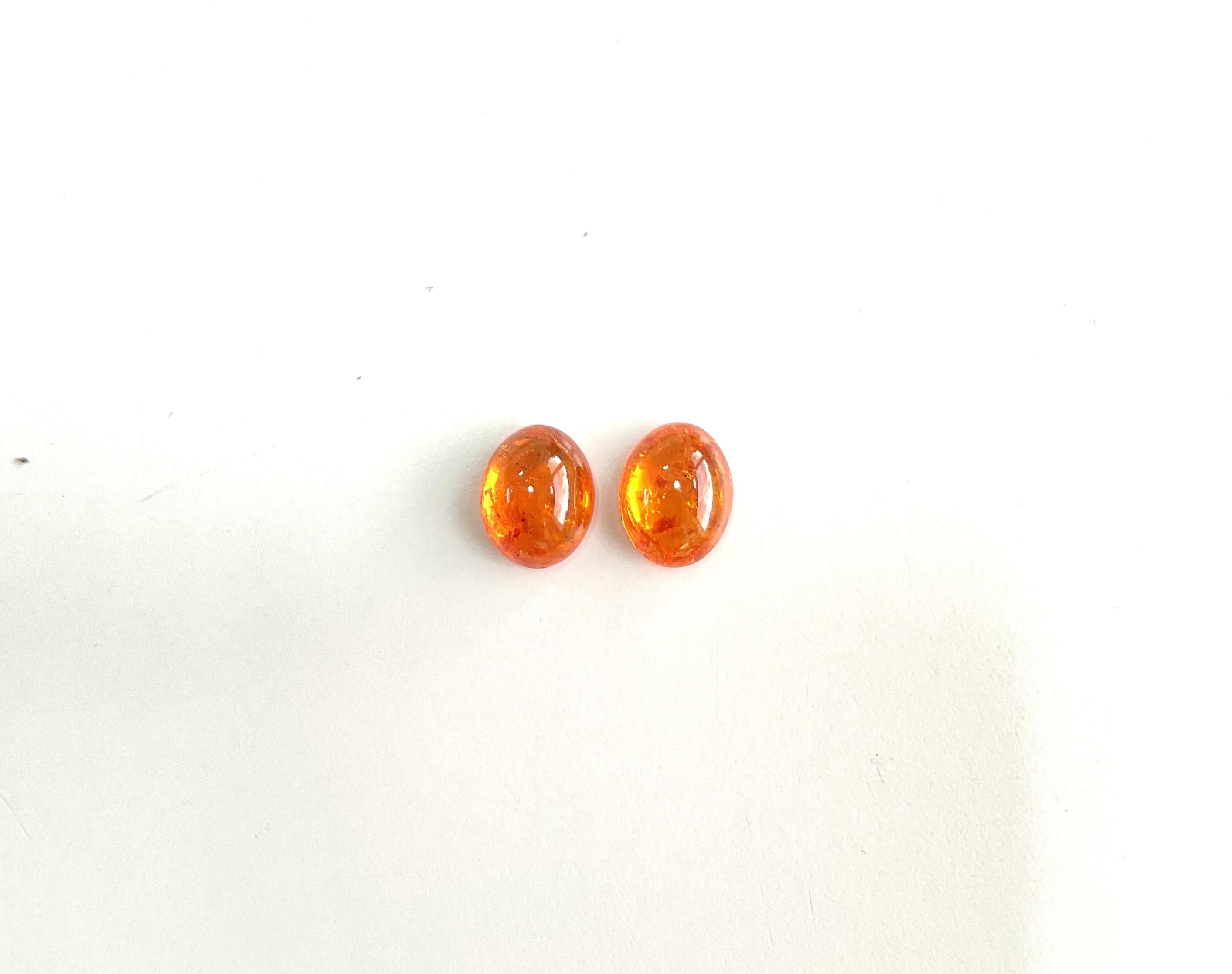 15.87 Carati di Granato Fanta Spessartite Cabochon ovale di qualità superiore Nature

Peso - 15,87 carati
Dimensioni - 10,5x13 MM
Pezzo - 2
Forma - Ovale