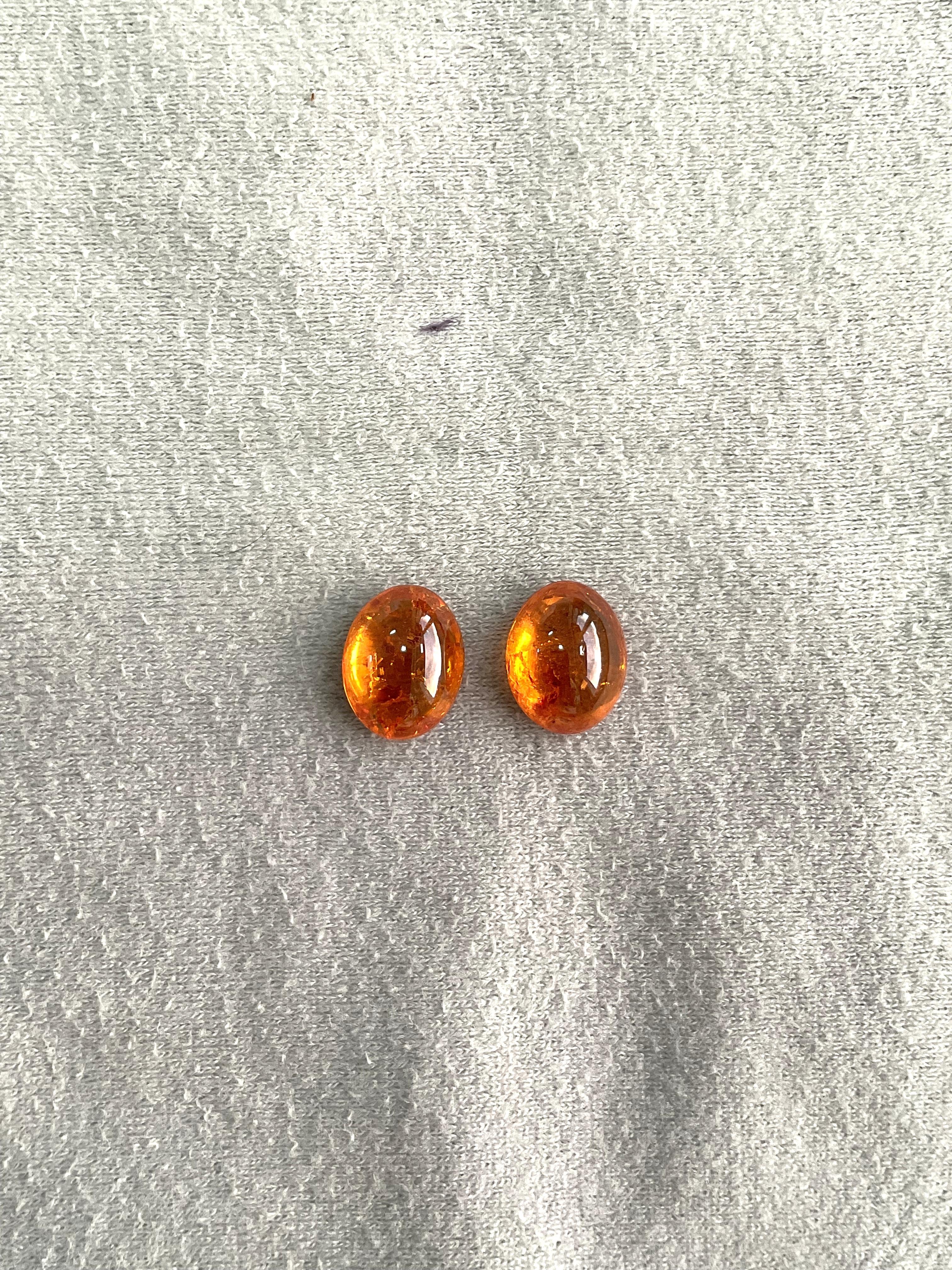 15,87 Carati di Granato Fanta Spessartite Cabochon ovale di qualità superiore Nature In condizioni Nuovo in vendita a Jaipur, RJ