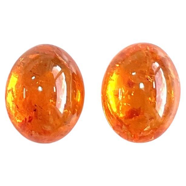 15,87 Carati di Granato Fanta Spessartite Cabochon ovale di qualità superiore Nature