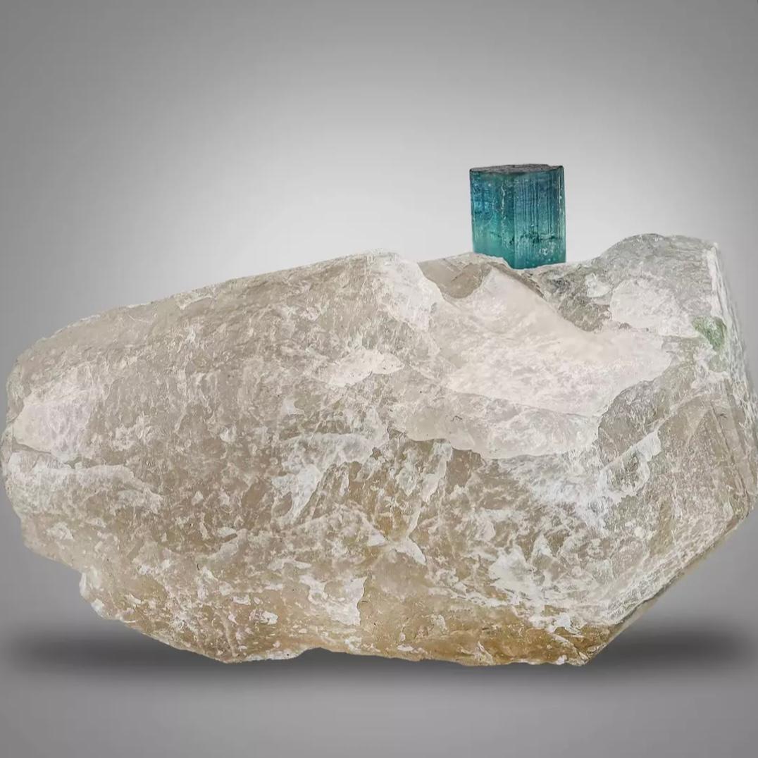 Beautiful Indicolite Tourmaline Specimen From Afghanistan 
Weight: 15.88 Gram 
Dim: 2.5 x 3.8 x 1.9 Cm 
Origin: Kunar , Afghanistan 

An indicolite tourmaline specimen is a remarkable natural treasure that captivates the beholder with its