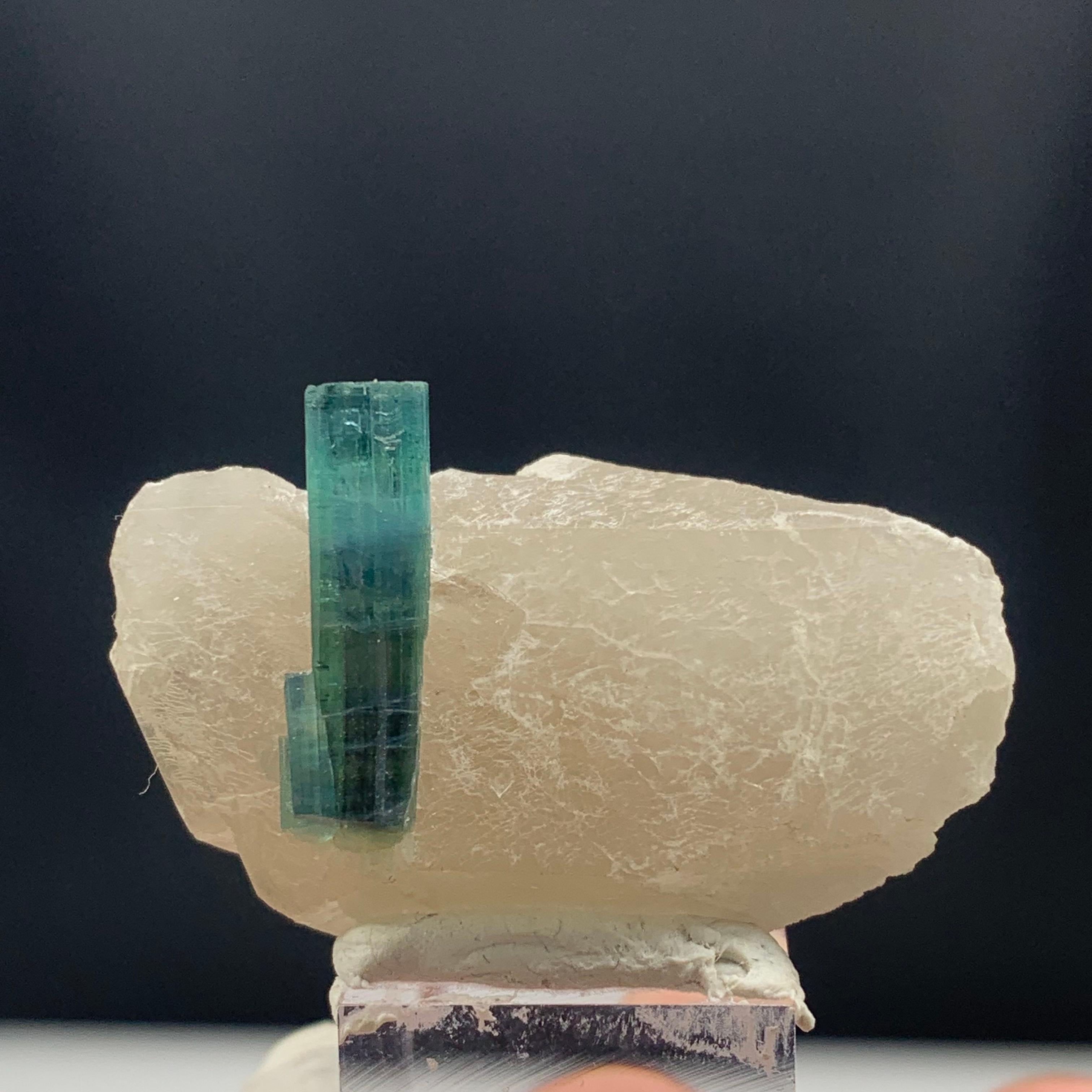 15.88 Gram Beautiful Indicolite Tourmaline Specimen from Afghanistan  In Good Condition For Sale In Peshawar, PK