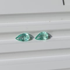 1.58Ct Natural Loose Emerald Pear Shape 2 Pcs