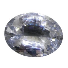 1.58ct Oval Icey Light Blue Sapphire GIA Certified Sri Lanka Unheated