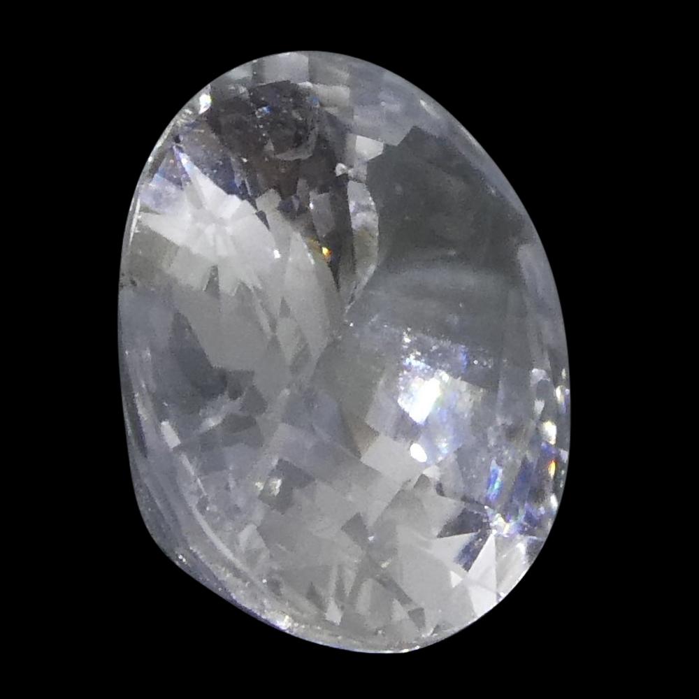 1.58 Carat Oval Icy Light Blue Sapphire GIA Certified Sri Lanka Unheated For Sale 9