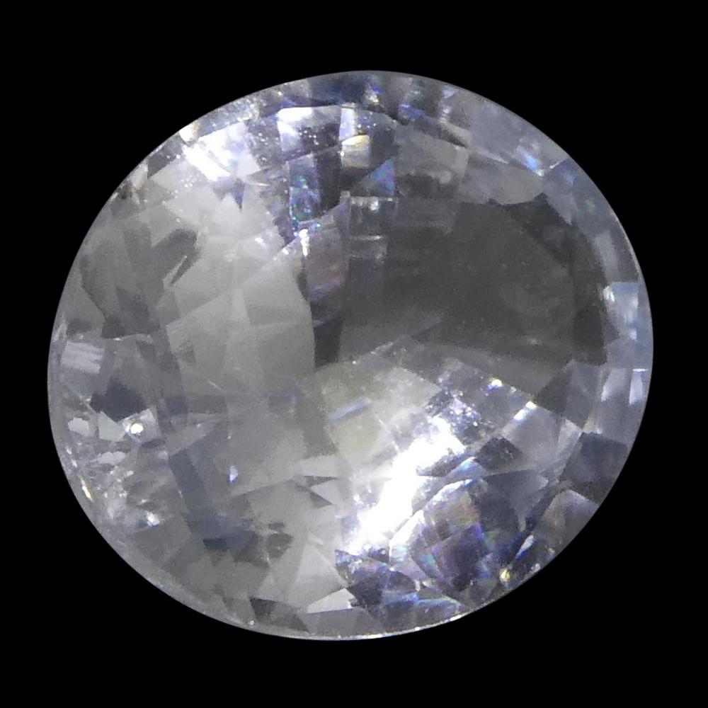 1.58 Carat Oval Icy Light Blue Sapphire GIA Certified Sri Lanka Unheated For Sale 10