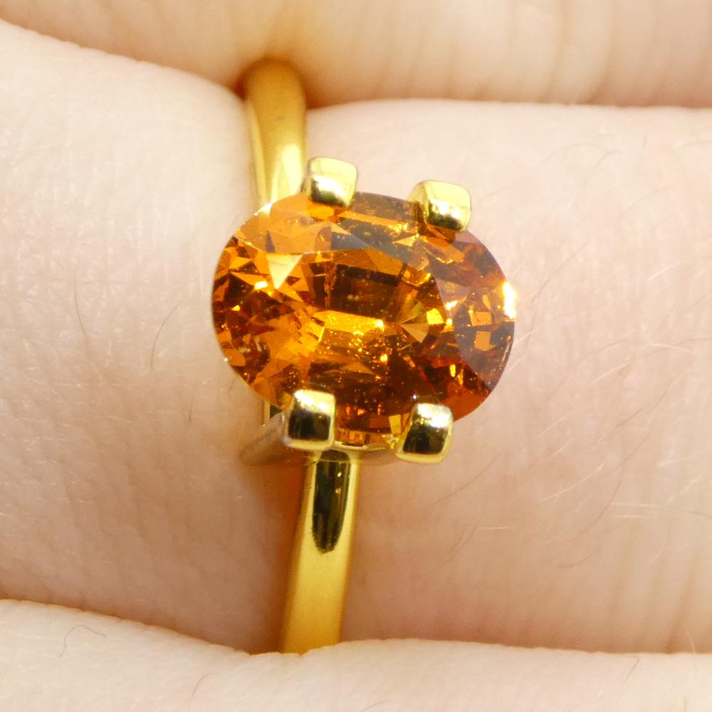Granate Fanta Naranja Mandarina Oval de Namibia de 1.58ct en venta 9
