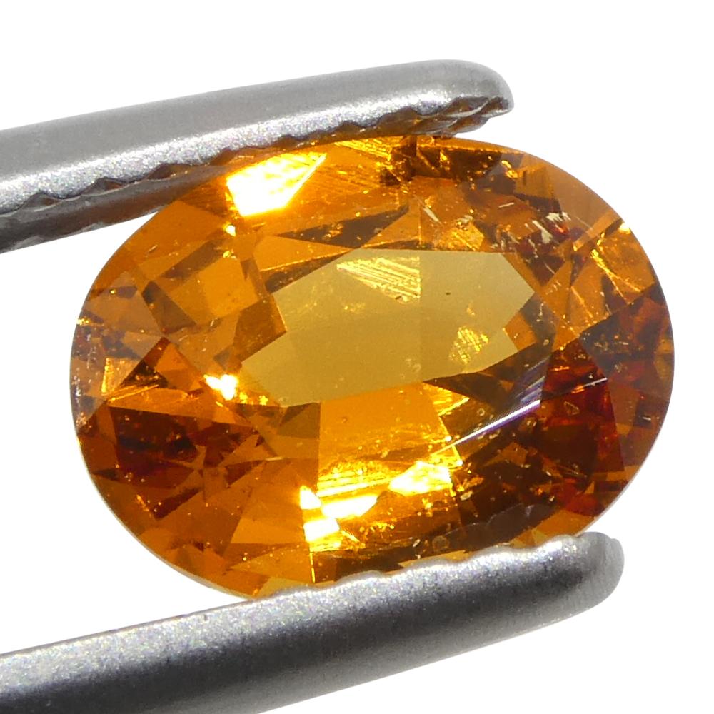 Granate Fanta Naranja Mandarina Oval de Namibia de 1.58ct en Nuevo estado para la venta en Toronto, Ontario