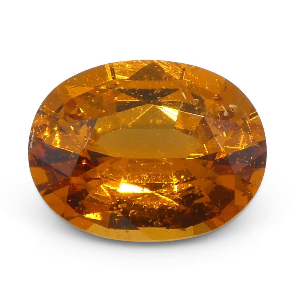 Femenino o masculino Granate Fanta Naranja Mandarina Oval de Namibia de 1.58ct en venta