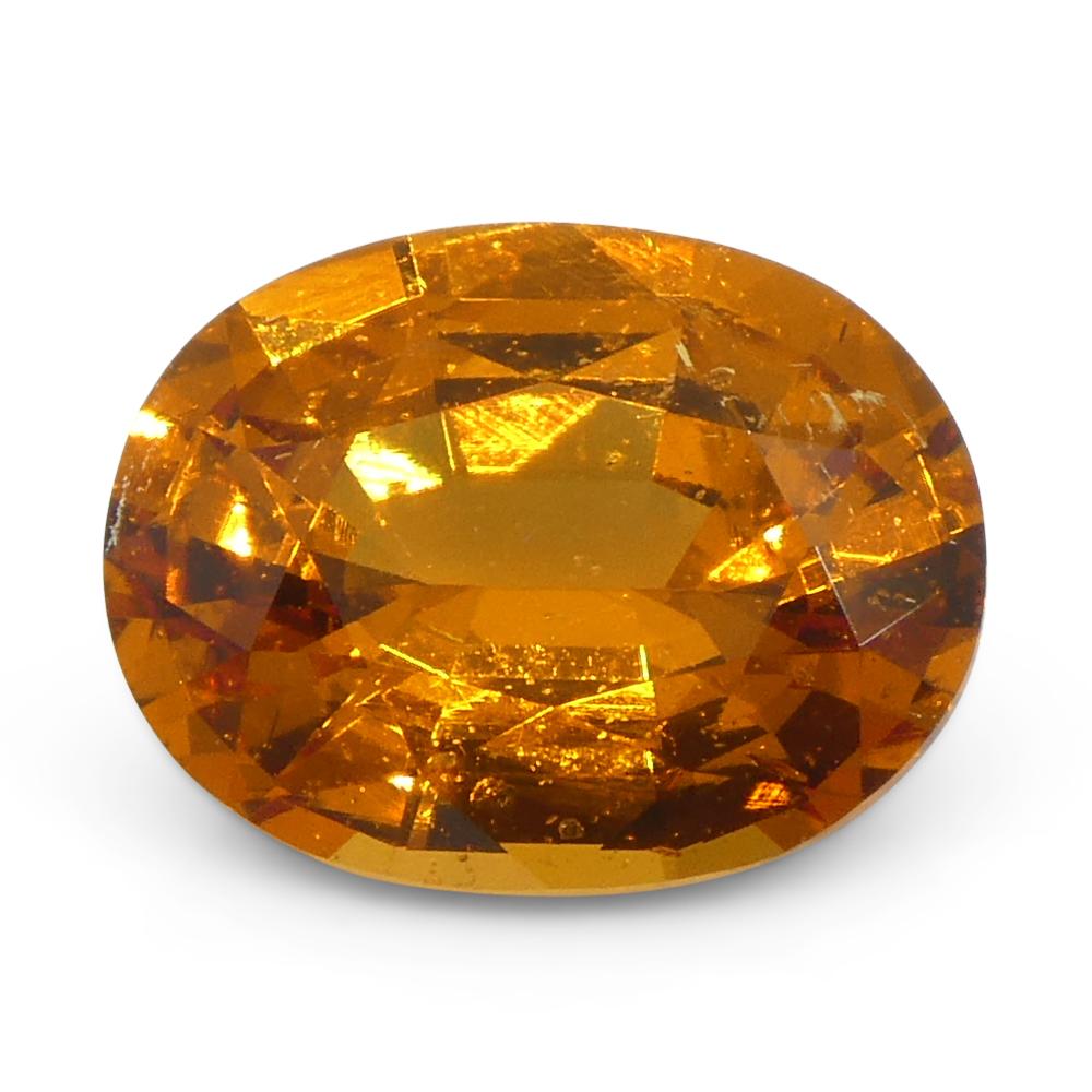 Granate Fanta Naranja Mandarina Oval de Namibia de 1.58ct en venta 2
