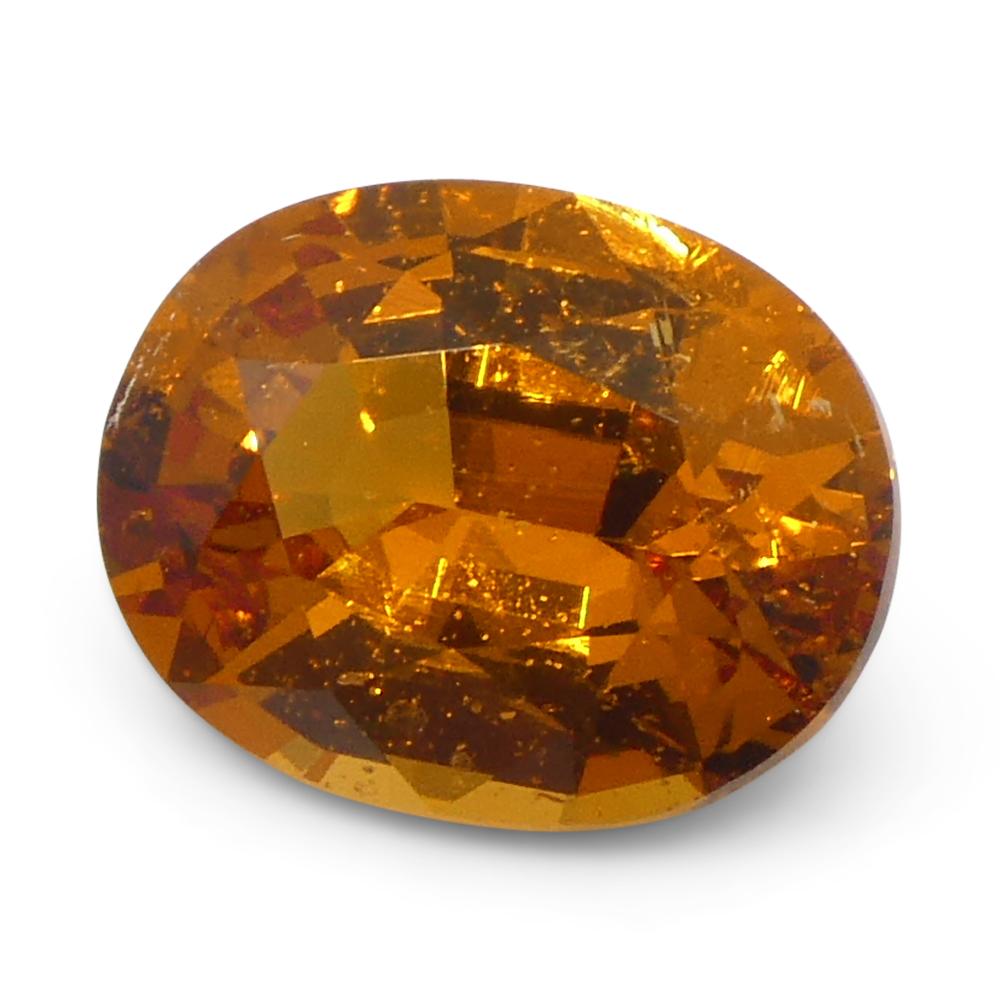 Granate Fanta Naranja Mandarina Oval de Namibia de 1.58ct en venta 3