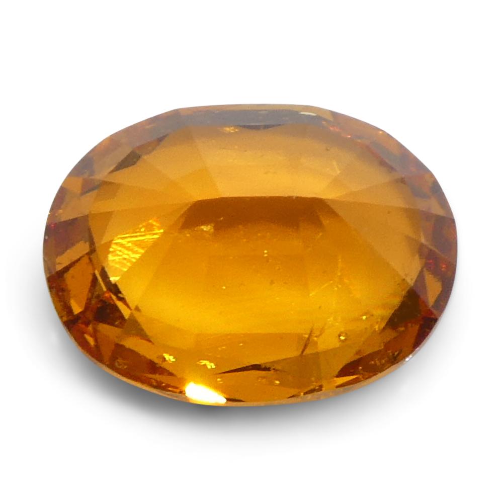 Granate Fanta Naranja Mandarina Oval de Namibia de 1.58ct en venta 5