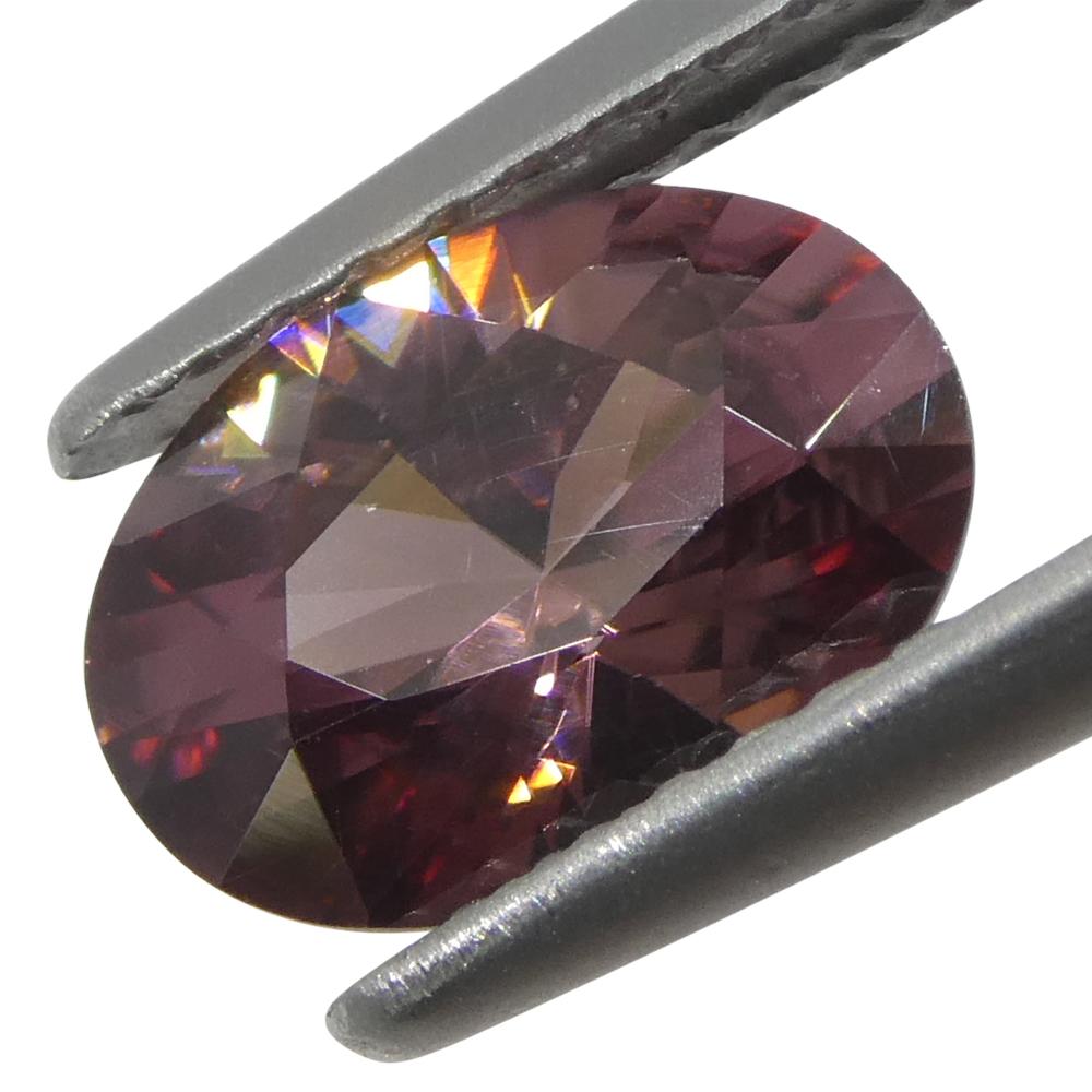 1.58ct Natural Earth Mined Oval Master Brilliant Cut Pink Zircon from Sri Lanka (en anglais) en vente 6