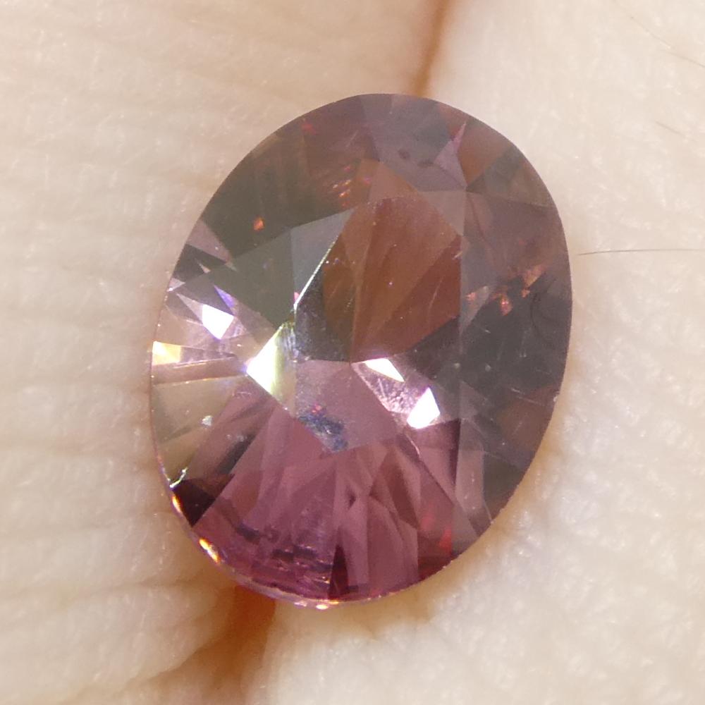 1.58ct Natural Earth Mined Oval Master Brilliant Cut Pink Zircon from Sri Lanka (en anglais) en vente 8