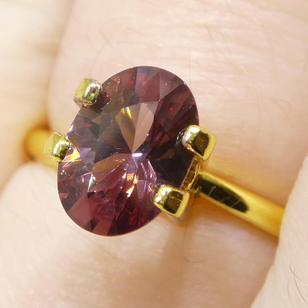 1.58ct Natural Earth Mined Oval Master Brilliant Cut Pink Zircon from Sri Lanka (en anglais) en vente 9