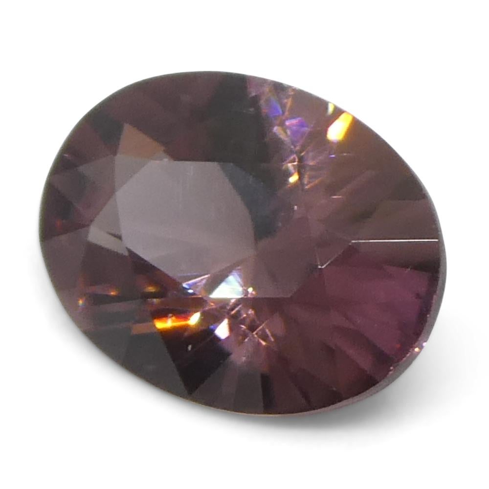 1.58ct Natural Earth Mined Oval Master Brilliant Cut Pink Zircon from Sri Lanka (en anglais) en vente 2