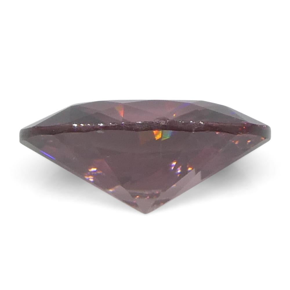 1.58ct Natural Earth Mined Oval Master Brilliant Cut Pink Zircon from Sri Lanka (en anglais) en vente 3