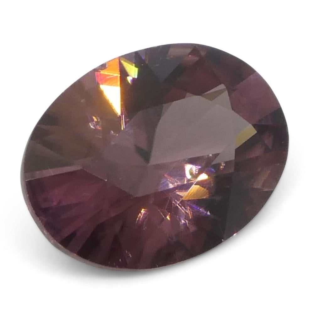 1.58ct Natural Earth Mined Oval Master Brilliant Cut Pink Zircon from Sri Lanka (en anglais) en vente 4