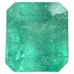 1,58 Karat pastellgrüner kolumbianischer Smaragd 7x6,5 mm Asscher-Schliff Echter Mai Geburtsstein