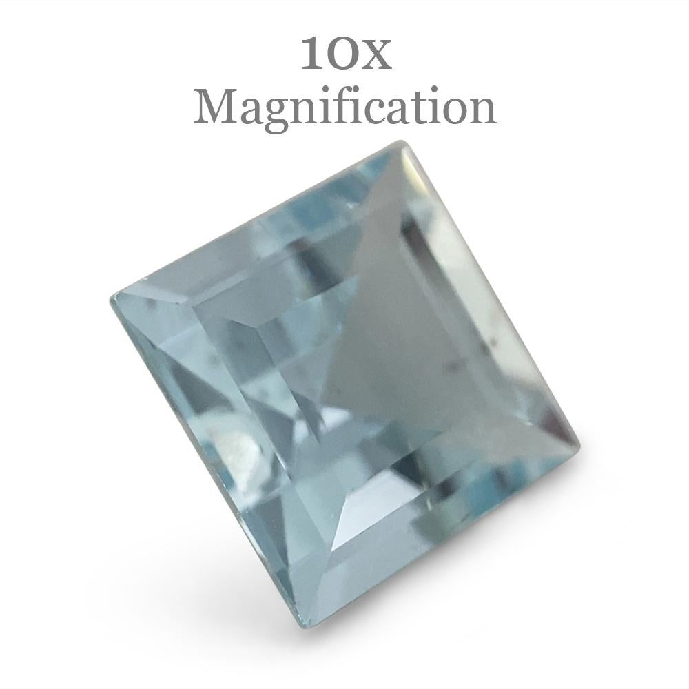 Acquamarina quadrata 1.58ct in vendita 3