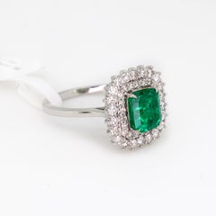 1.59 Carat Colombian Emerald Ring in 18K Gold