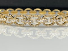 1.59 Carat Diamond Fashion Bangle in 18K Yellow Gold