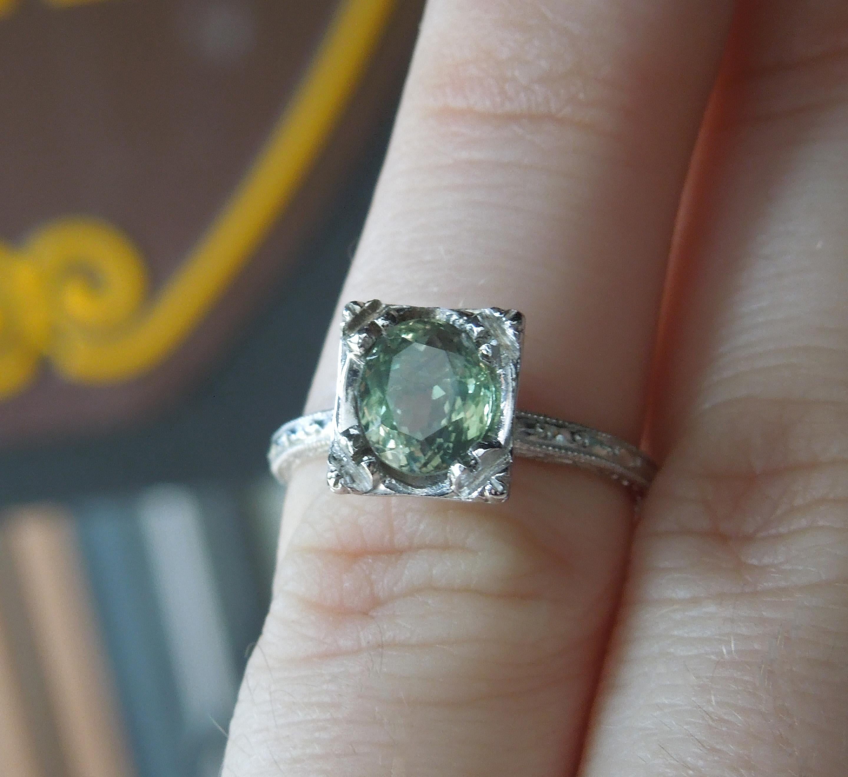 alexandrite unity engagement ring