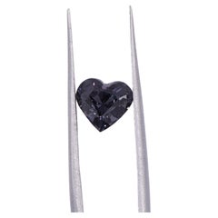 1.59 Carat Grey Spinel Gemstone  Heart Shape 8 x 7mm  Loose Gemstone