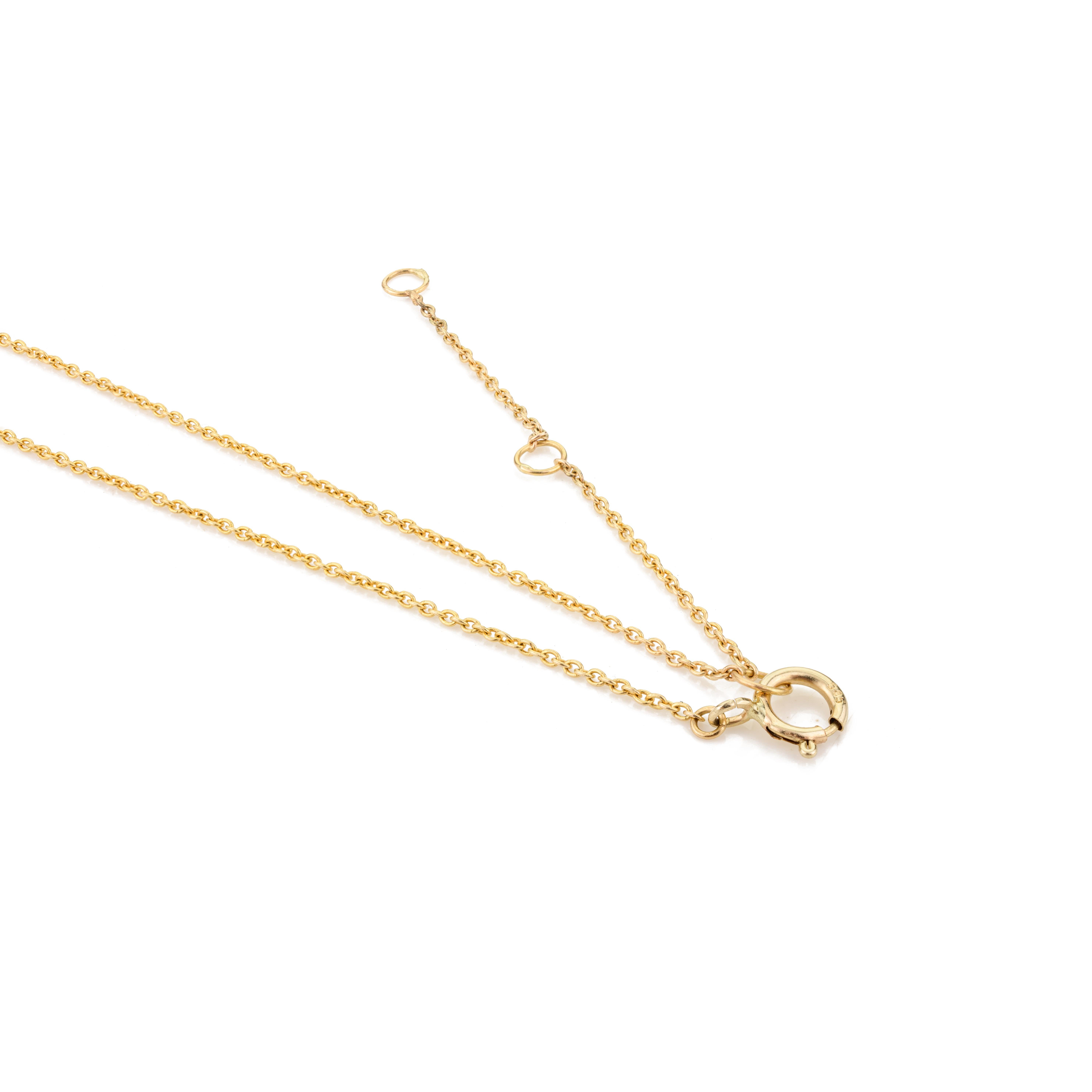 1.59 Carat Pear Cut Emerald Everyday Chain Necklace in 14k Solid Yellow Gold (Collier de chaîne en or jaune massif) Neuf - En vente à New York, NY