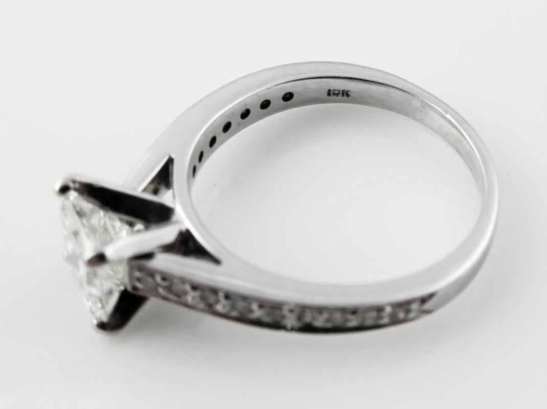 1.59 Carat Princess Diamond Engagement White Gold Ring EGL, USA For Sale 2