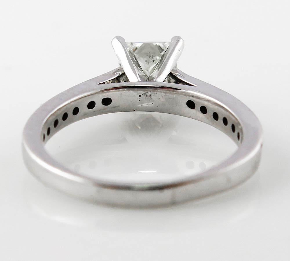 1.59 Carat Princess Diamond Engagement White Gold Ring EGL, USA For Sale 4