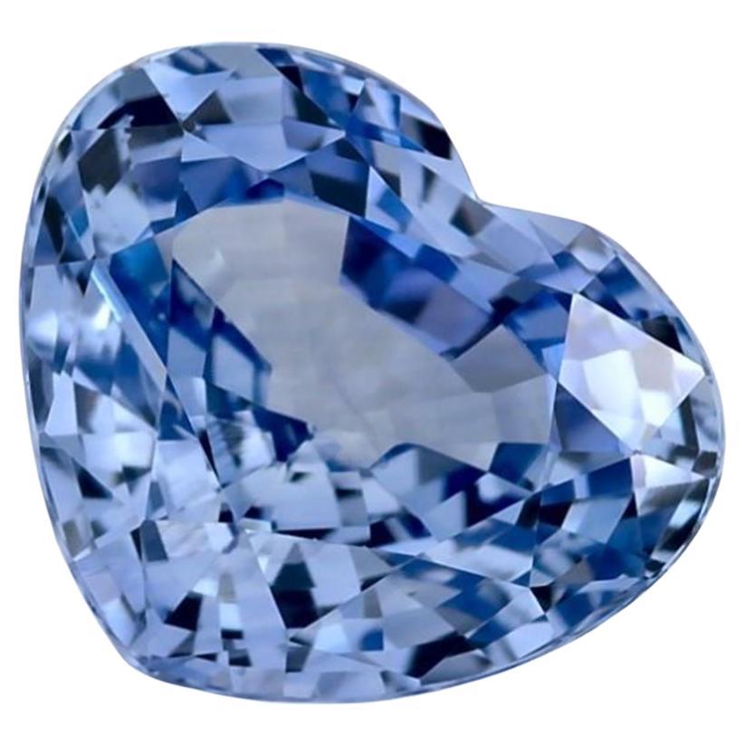 1.59 Ct Blue Sapphire Heart Loose Gemstone