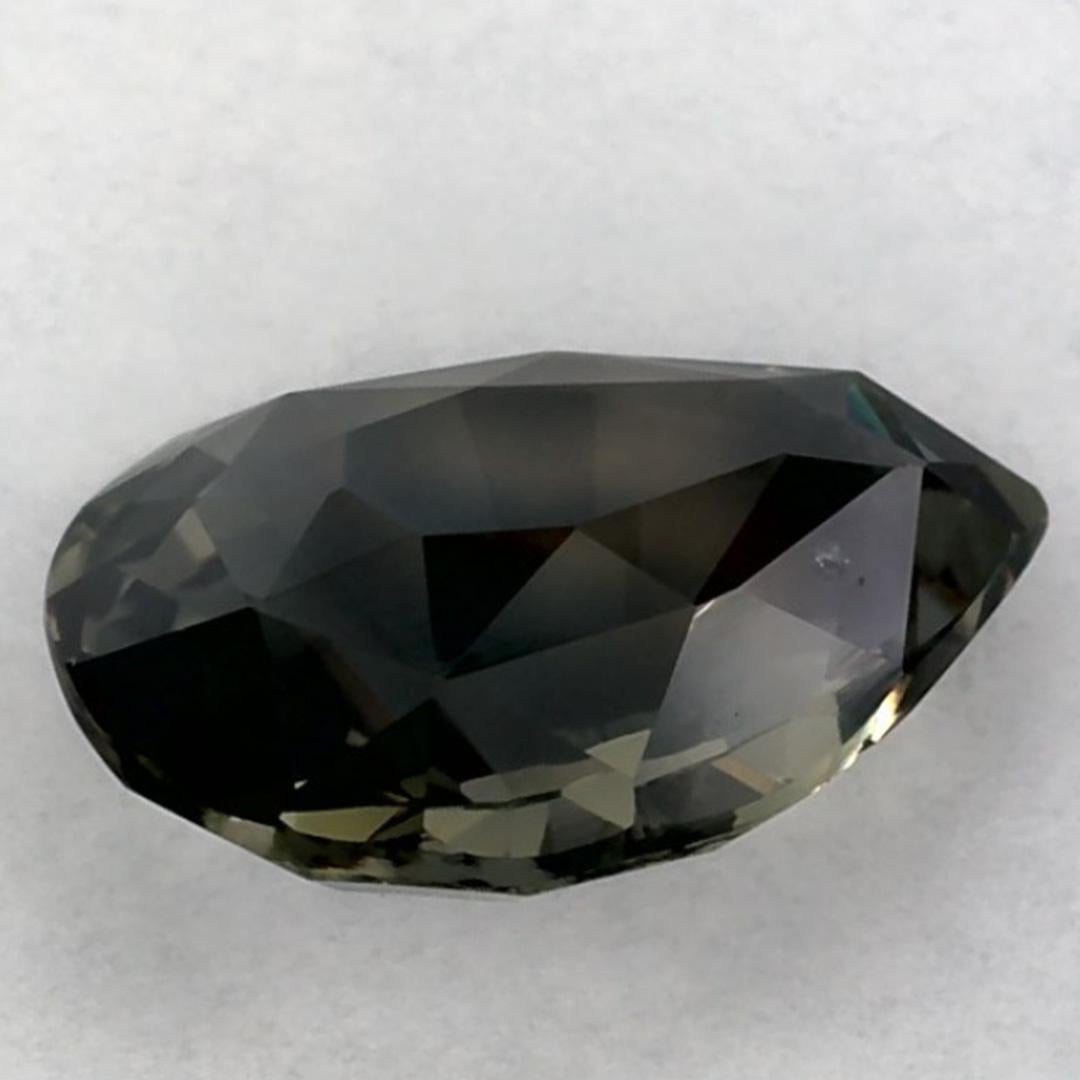 1.59 Ct Green Sapphire Pear Loose Gemstone (pierre précieuse en vrac) en vente 3
