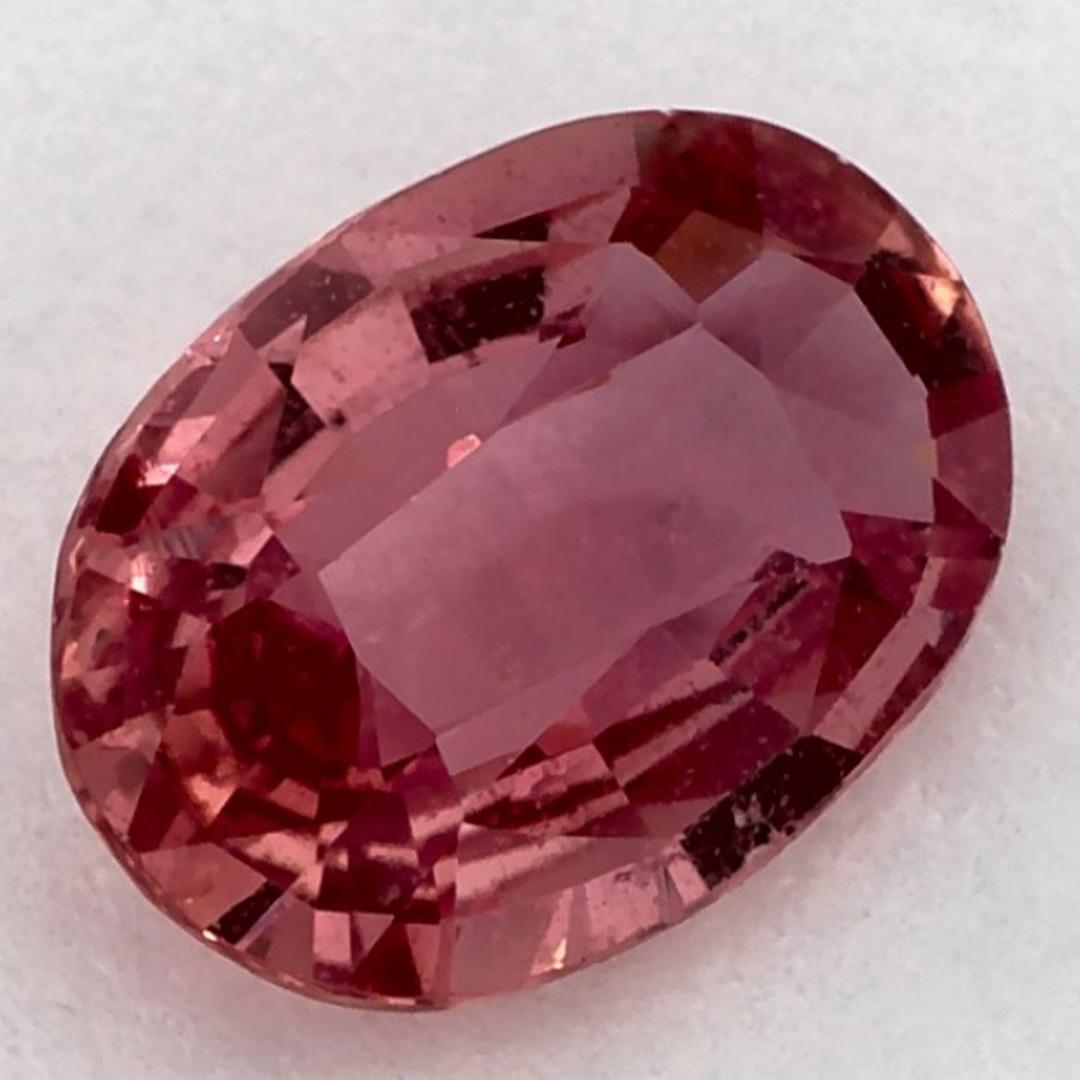 Taglio ovale 1.59 carati di zaffiro rosa ovale sfuso in vendita