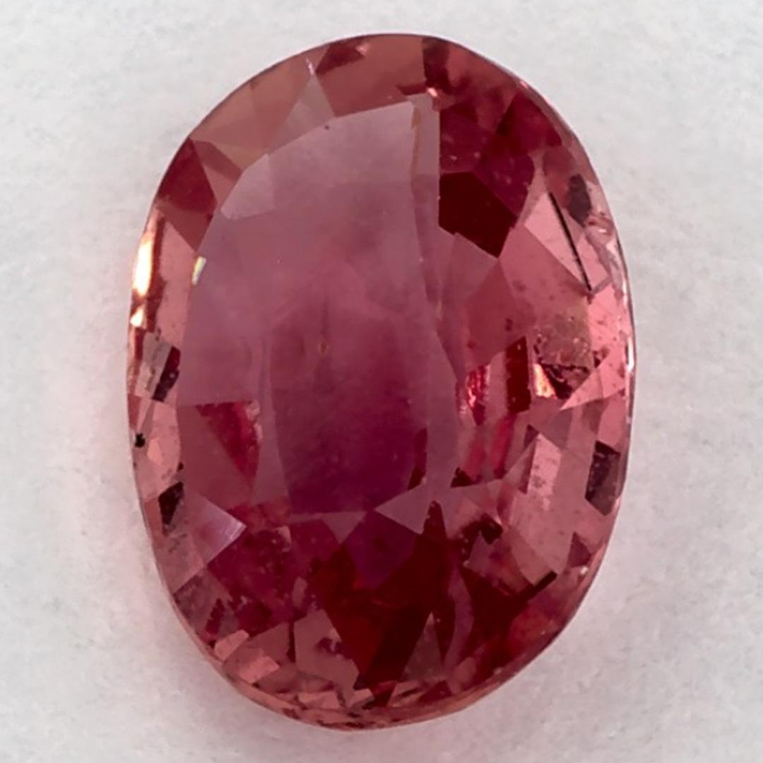 Donna 1.59 carati di zaffiro rosa ovale sfuso in vendita
