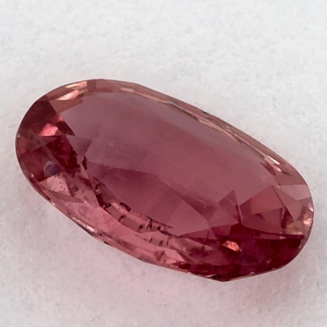 1.59 carati di zaffiro rosa ovale sfuso in vendita 1
