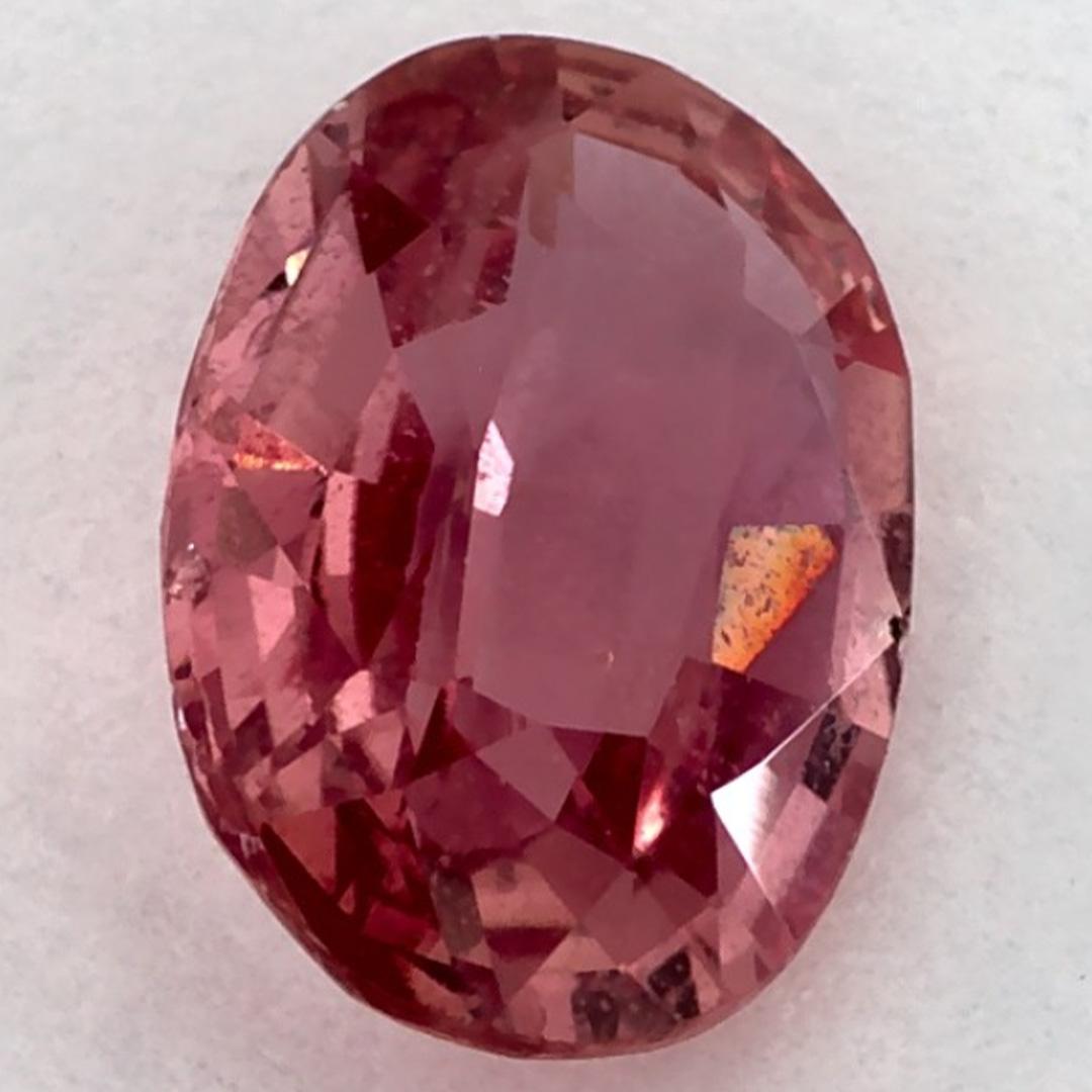 1.59 carati di zaffiro rosa ovale sfuso in vendita 2