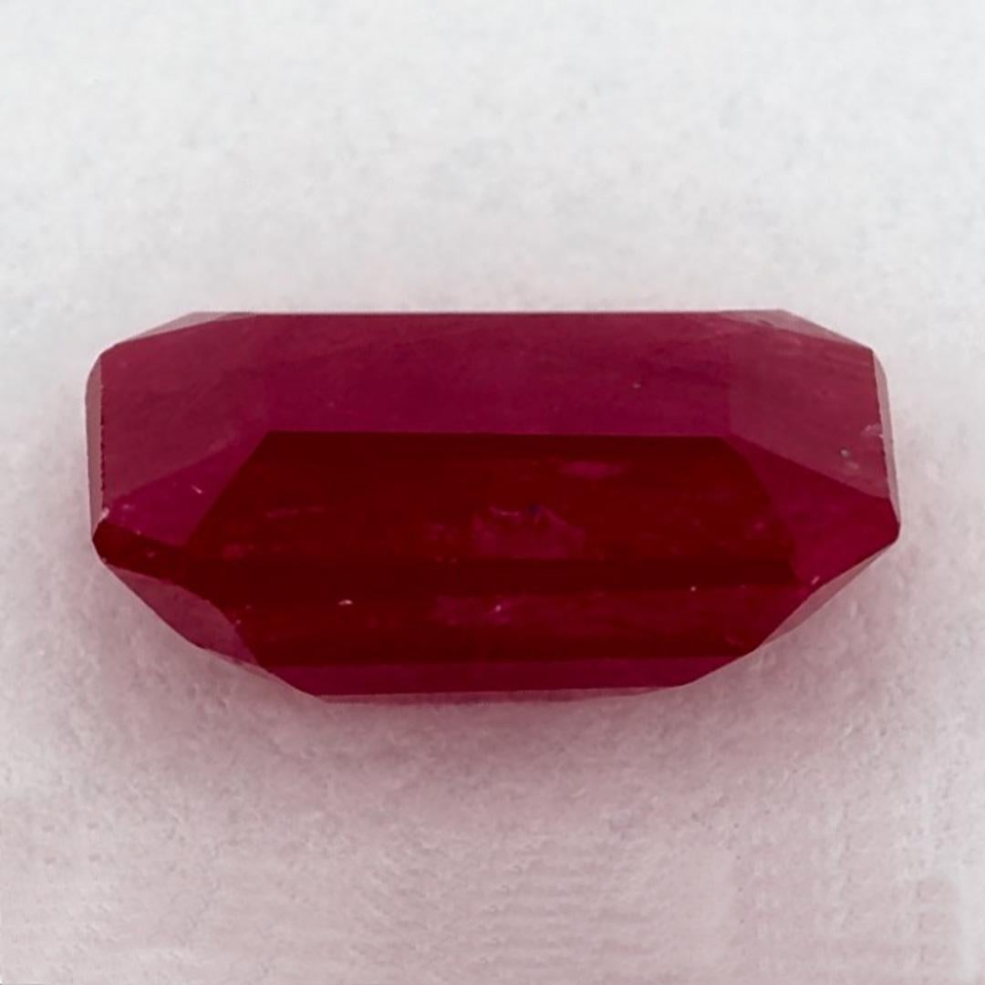1.59 Ct Ruby Octagon Cut Loose Gemstone (pierre précieuse en vrac) Neuf - En vente à Fort Lee, NJ