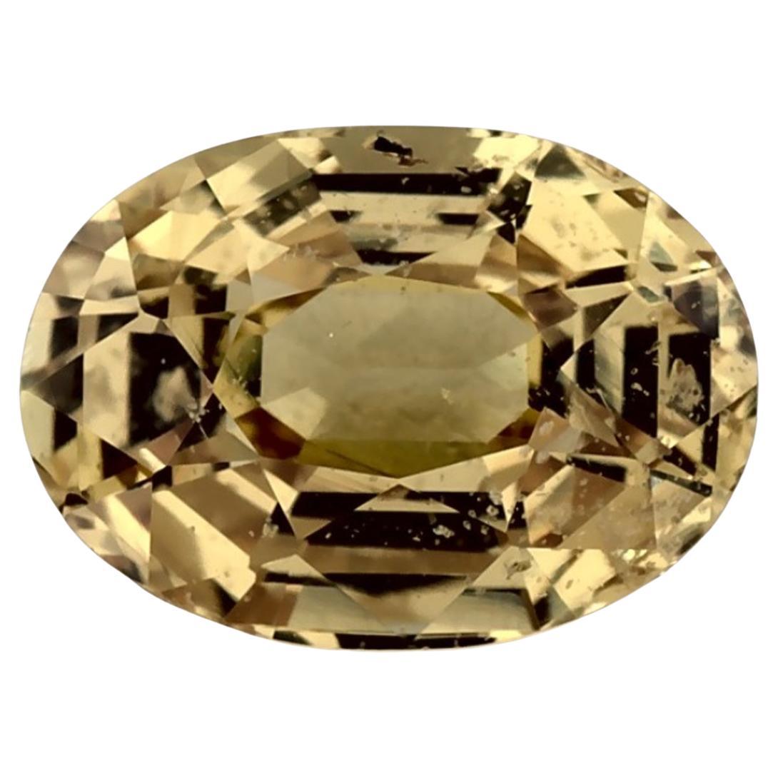 1.59 Ct Yellow Sapphire Oval Loose Gemstone (pierre précieuse en vrac) en vente