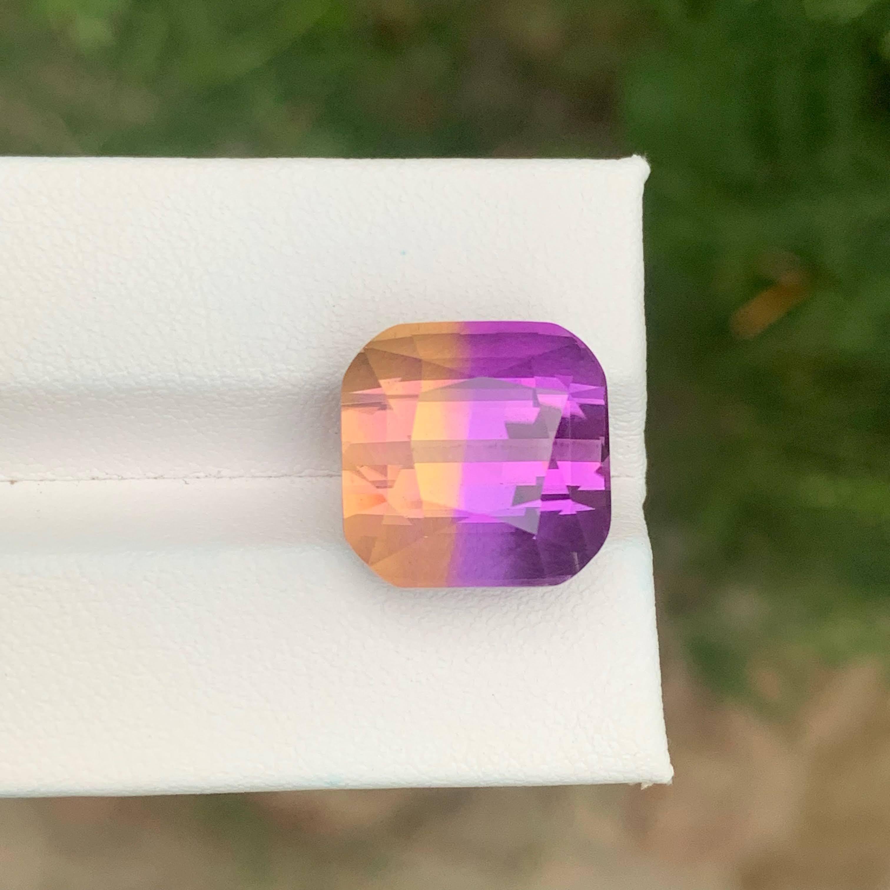 15,90 quilates de piedra ametrina bicolor suelta talla cojín gema natural brasileña en venta 5