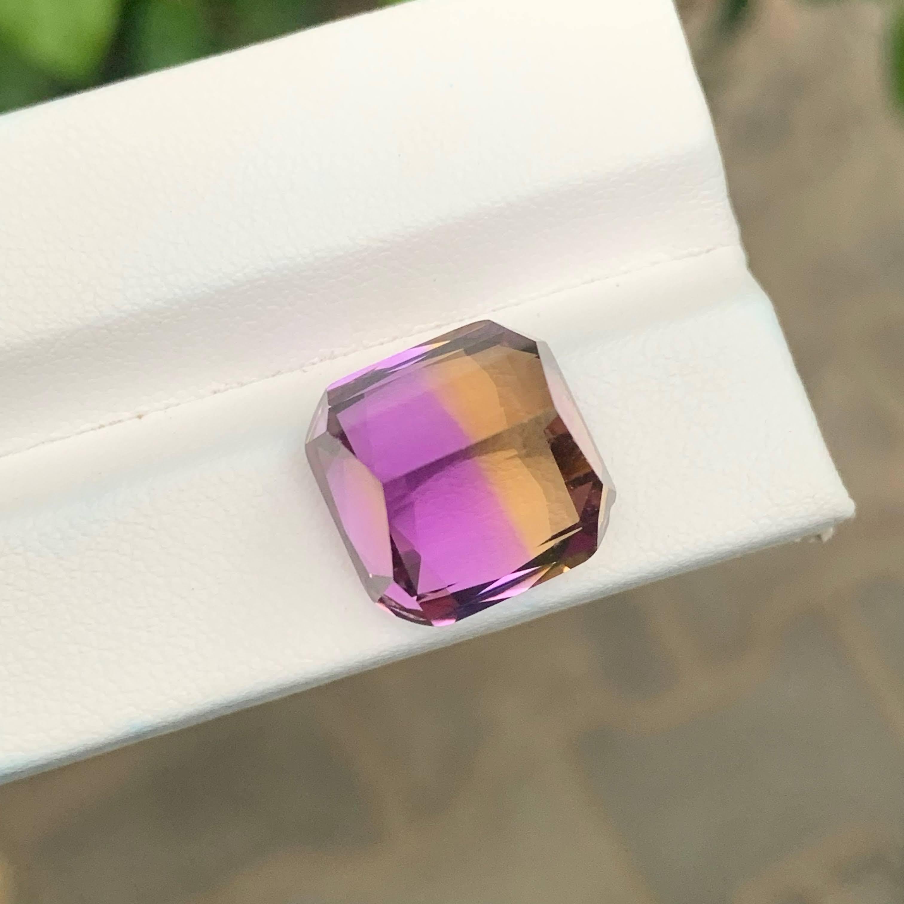 15,90 quilates de piedra ametrina bicolor suelta talla cojín gema natural brasileña Moderno en venta
