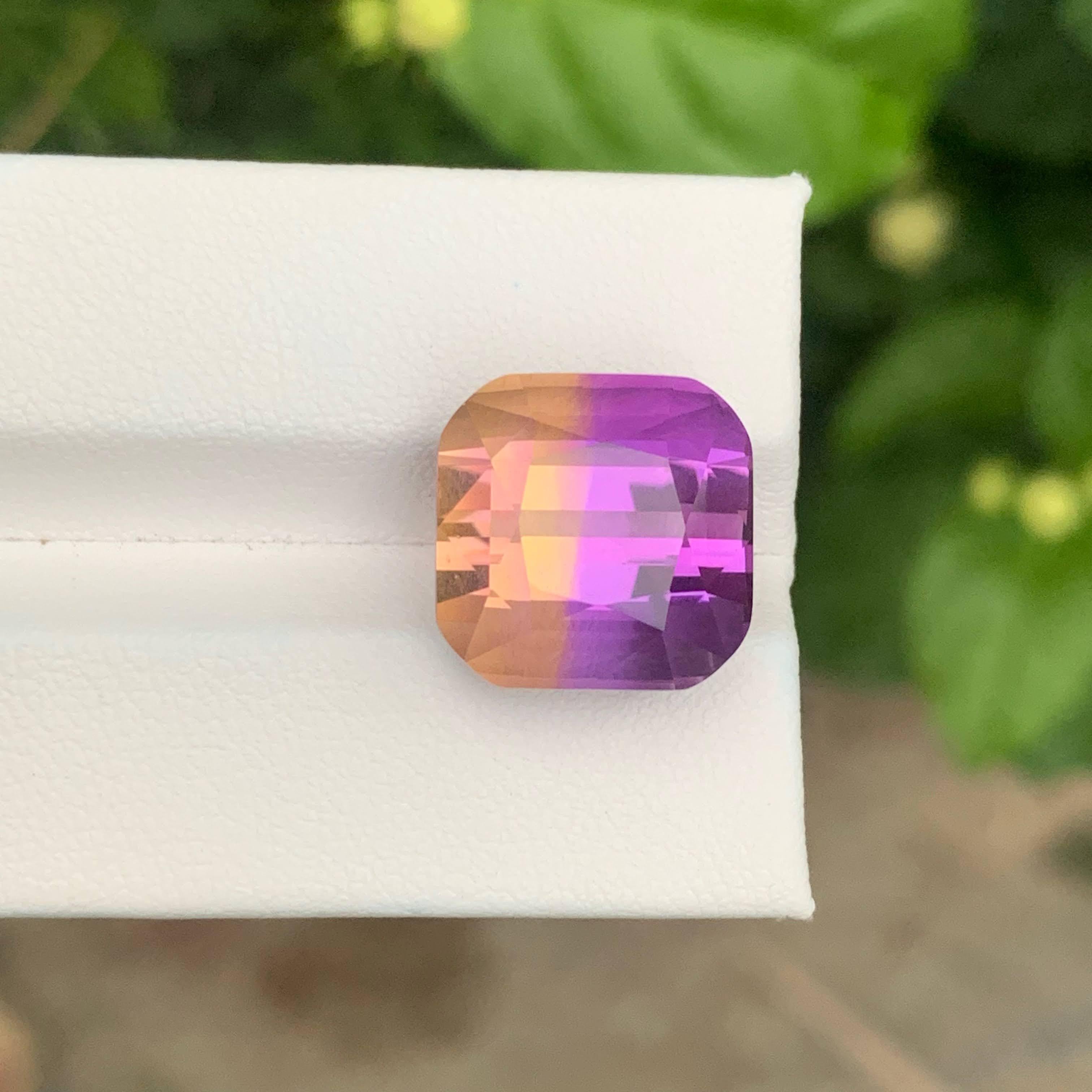 15,90 quilates de piedra ametrina bicolor suelta talla cojín gema natural brasileña en venta 2